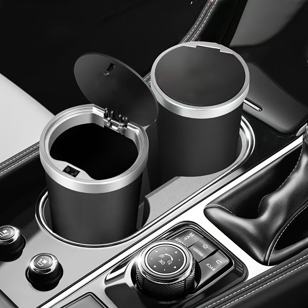 Waterproof Car Trash Can With Lid - 컴팩트한 누수 방지 미니 자동차 쓰레기통,
