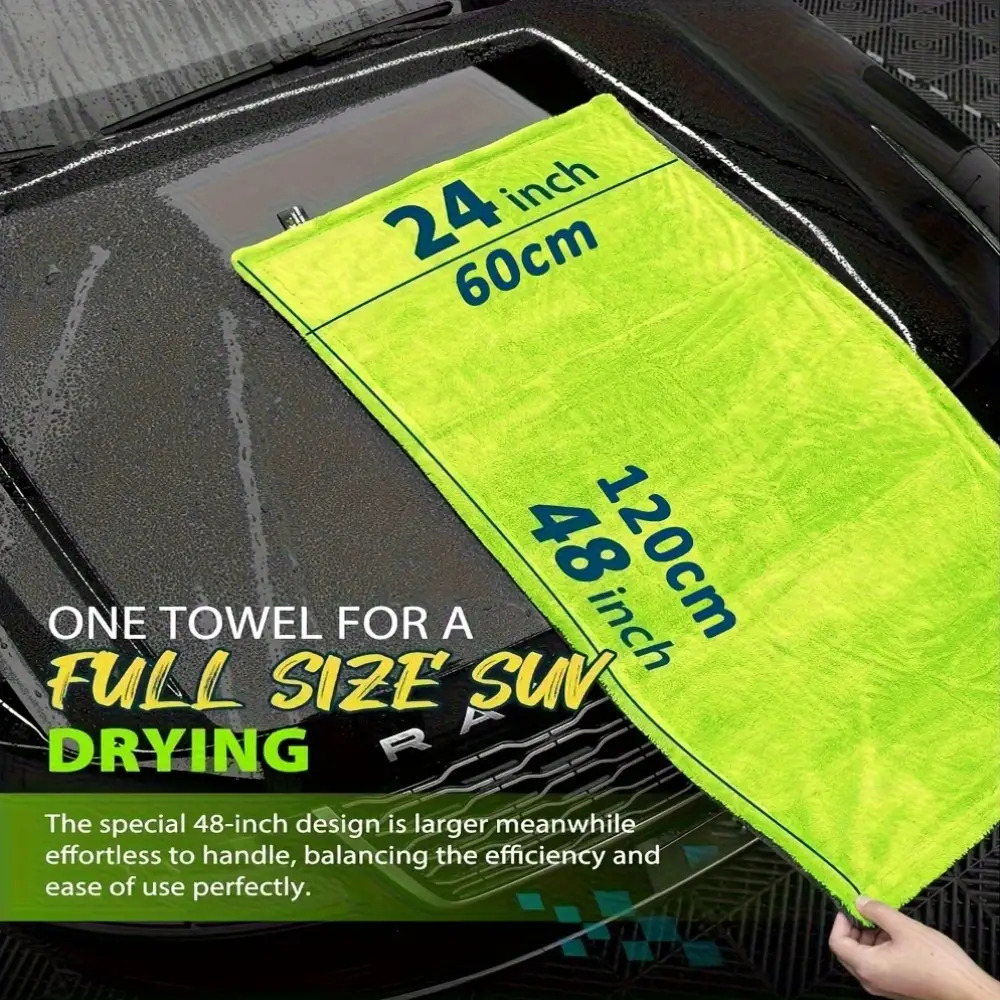 Microfiber Car Drying Towel Super Absorbent - 1400GSM 헤비 듀티 SUV 트럭 건조