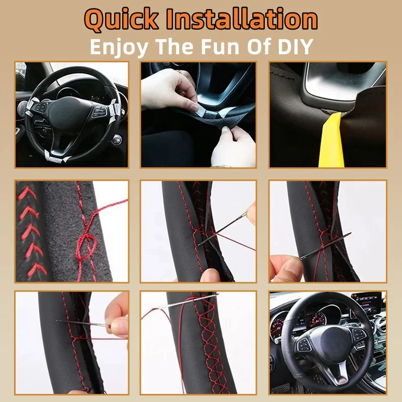 재규어 XFL XE XJL F-PACE XKR용 자동차 - Car Steering Wheel Cover Anti Slip Breathable 리뷰 및 가격