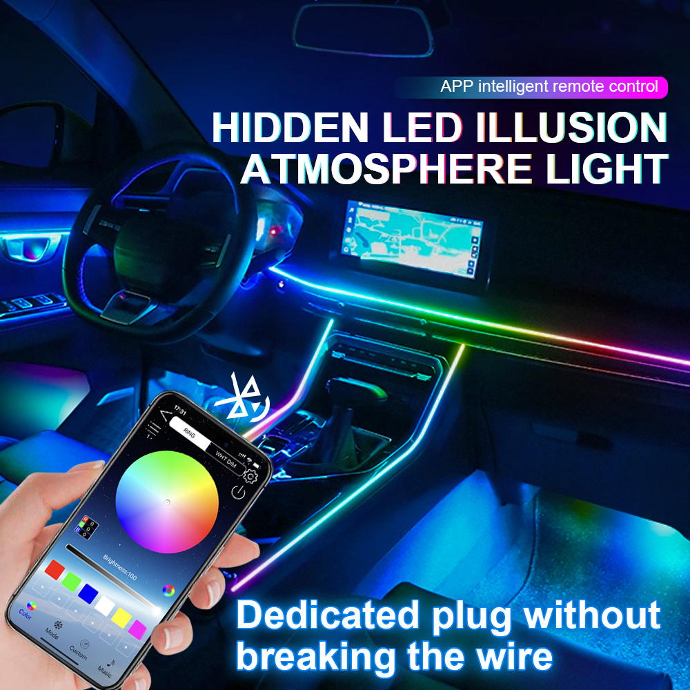 6/10/14/18/22, 1개의 차량용 앰비언트 조명 - Led Ambient Interior Car Lights App Control 리뷰 및 가격