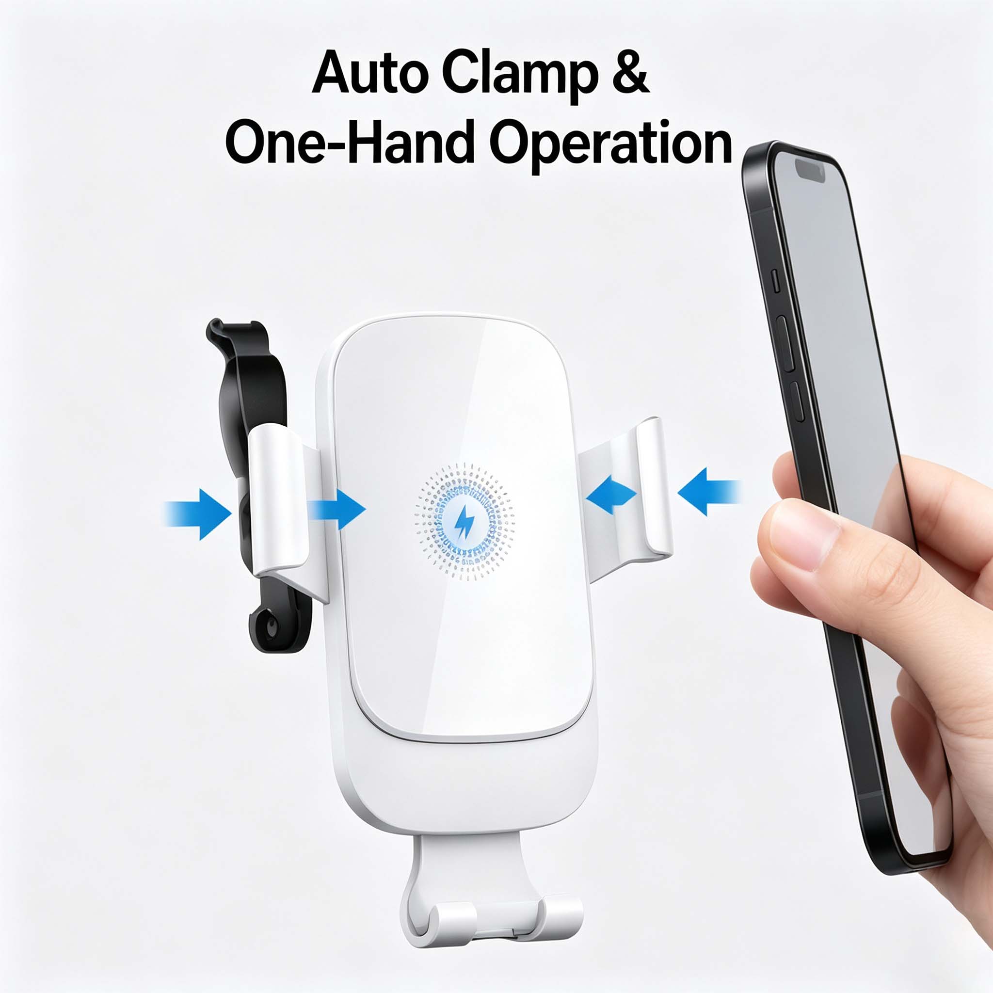 무선 차량용 충전기 15W 고속 충전 자동 클램프 폰  - Magnetic Phone Holder For Car Vent 리뷰 및 가격