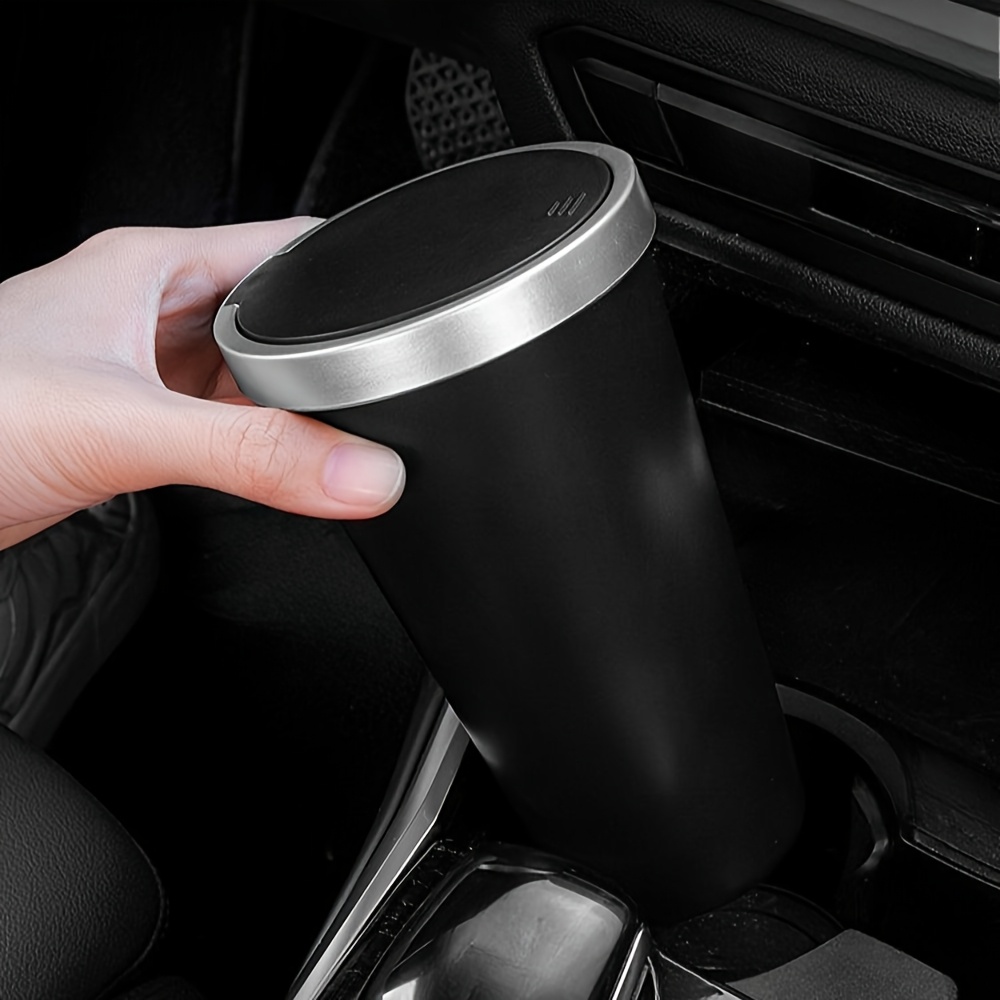 컴팩트한 누수 방지 미니 자동차 쓰레기통, 간편하게 열 - Waterproof Car Trash Can With Lid 리뷰 및 가격