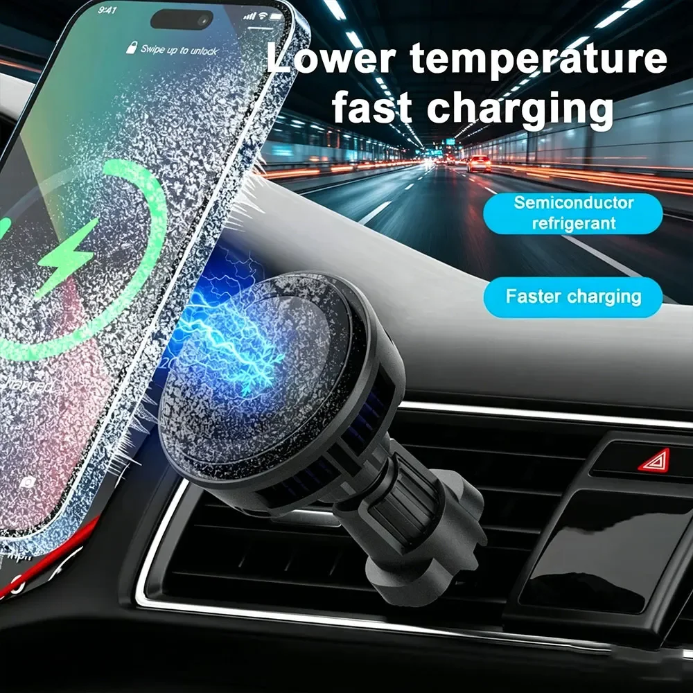 15W 아이스 쿨링 마그네틱 무선 차량용 충전기, 에어 - Magnetic Phone Holder For Car Vent 리뷰 및 가격